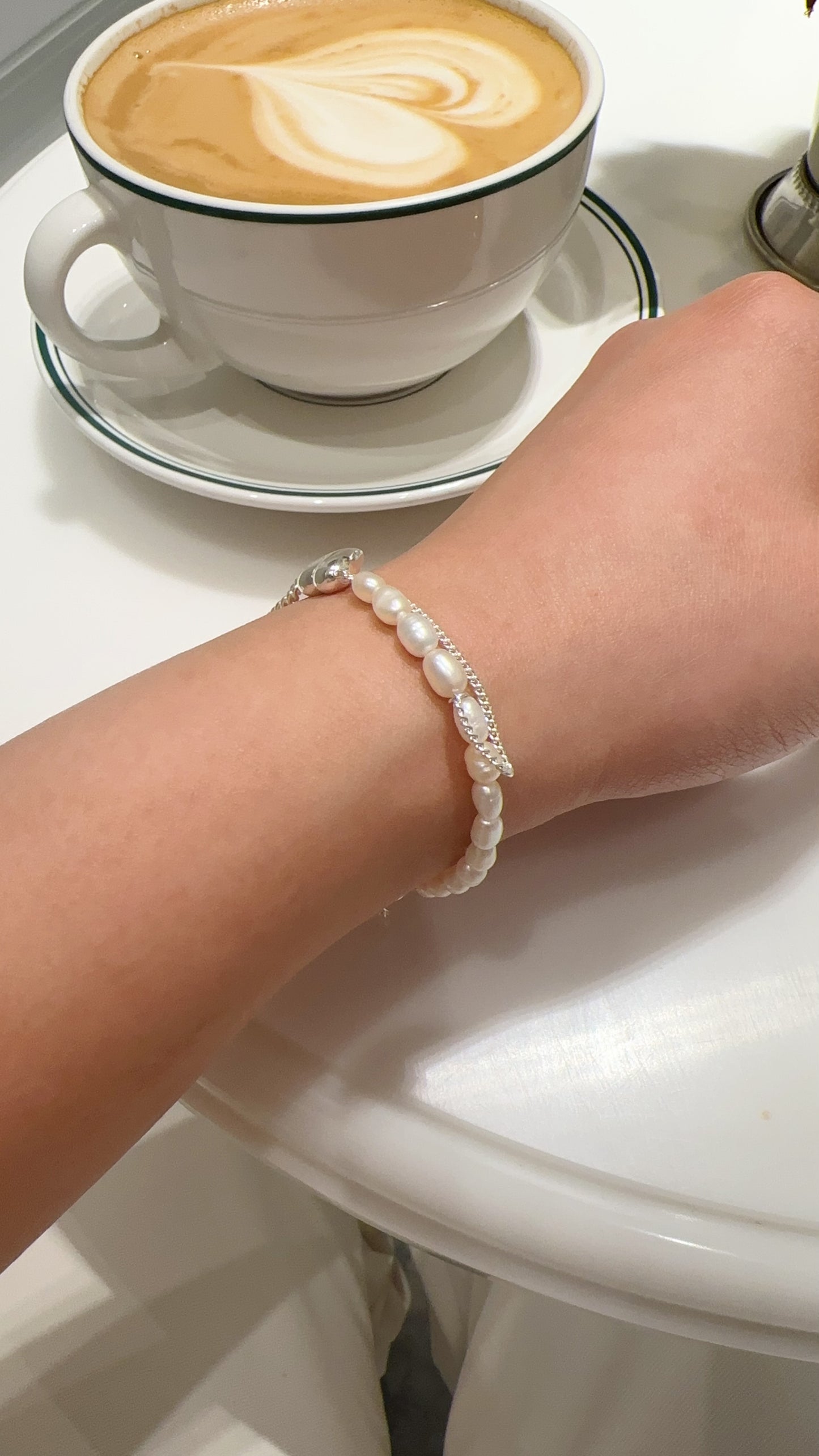 Heart Pearl Bracelet