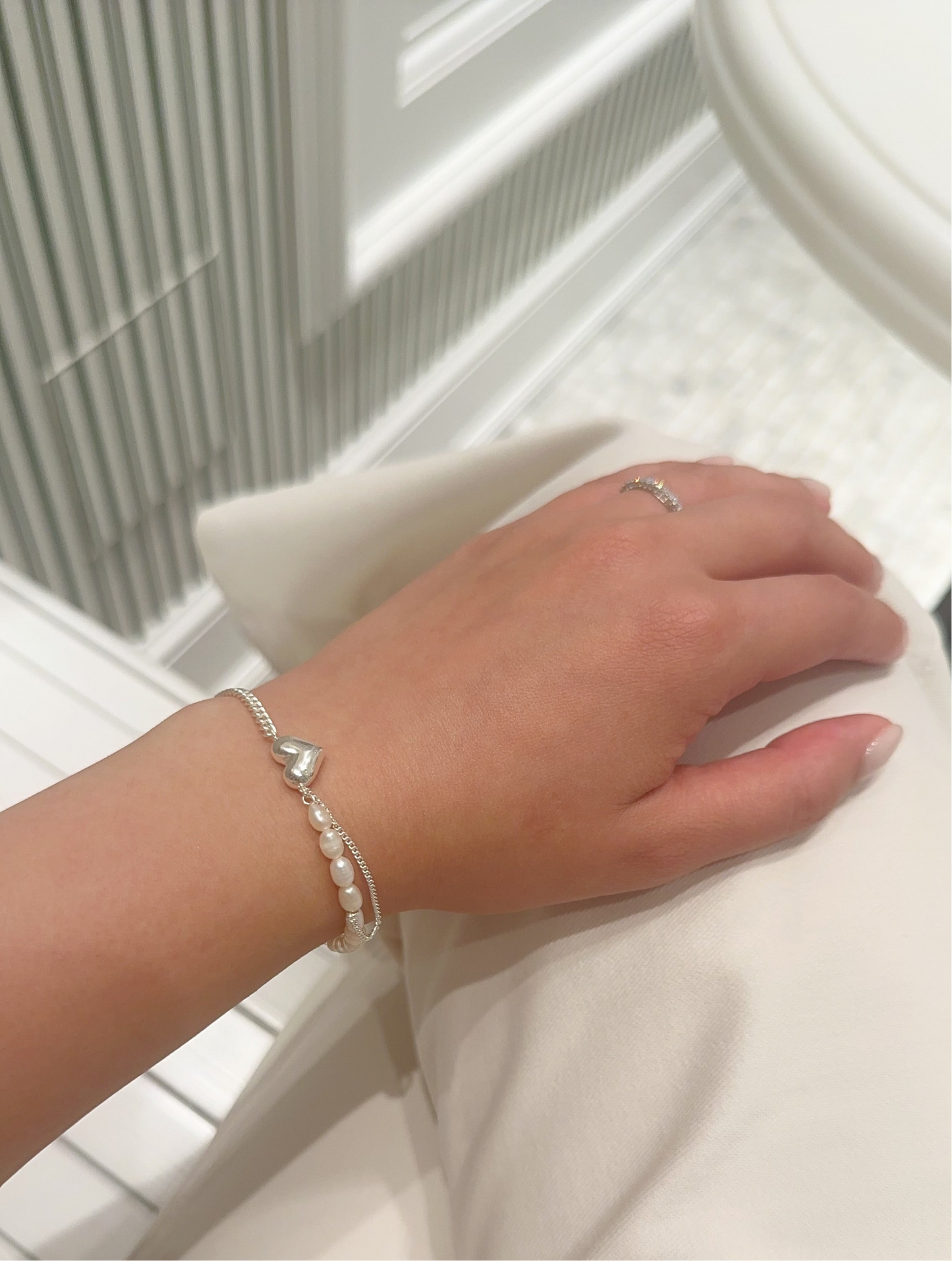 Heart Pearl Bracelet