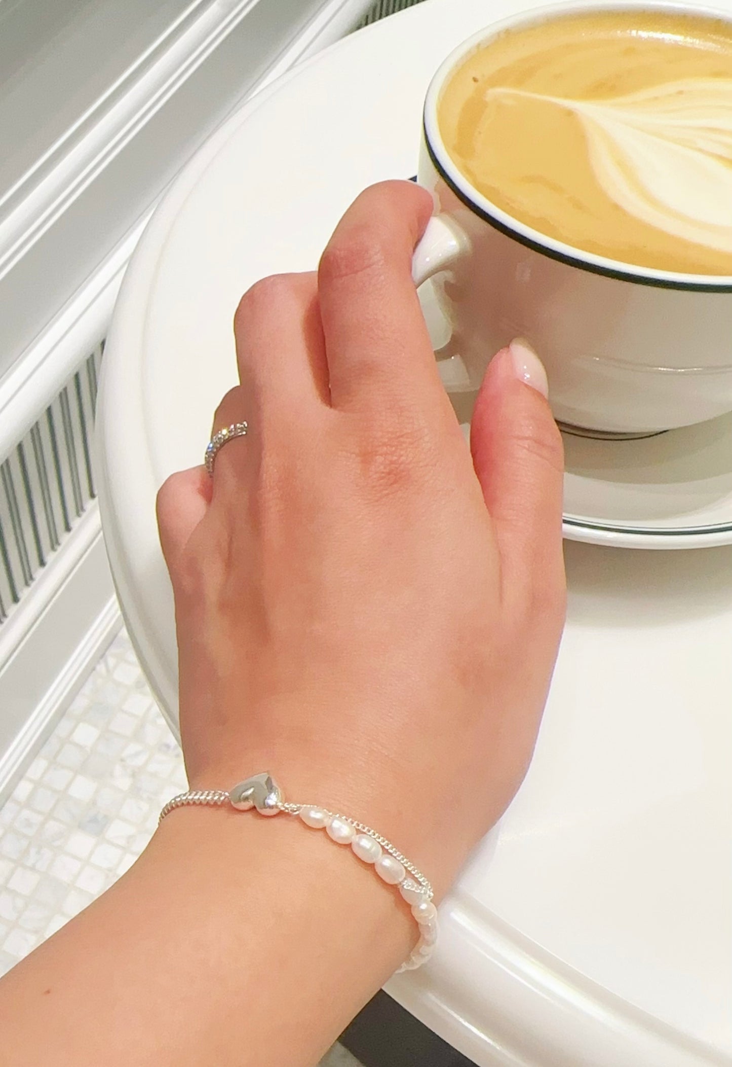 Heart Pearl Bracelet