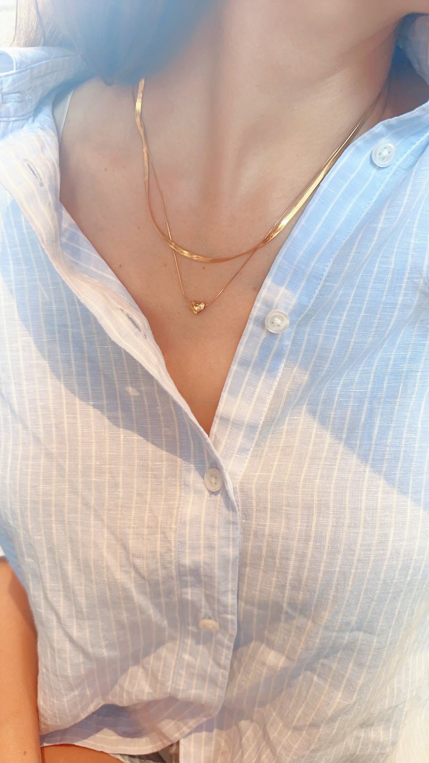 Dainty Heart Layered Necklace