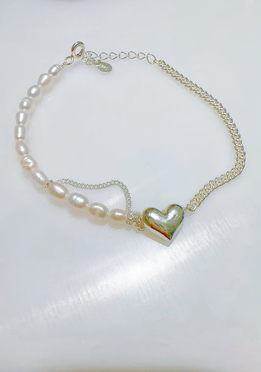 Heart Pearl Bracelet